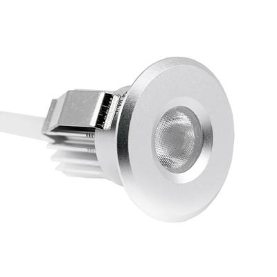 LED 102 downlight kit 3W spot, para lugares húmedos, plata, 3000K