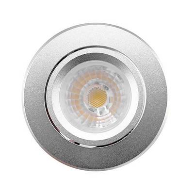 Foco LED - BUDJETTI BJ33, regulable y orientable 8W, plata mate, 3000K