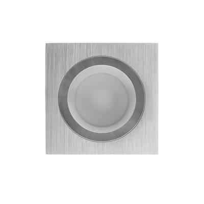 Downlight LED KANTTI SQ023BR, temperatura de color regulable, regulable, 9W, CRI98, IP54, aluminio cepillado