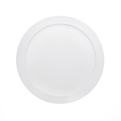 Moderna lámpara de techo LED blanca redonda con un diseño elegante, ideal para mejorar los interiores con una iluminación de bajo consumo.