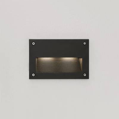 LAMPARA DE PARED LED IN-WALL OUT 2, empotrable, 3W, CRI80, IP55, negro mate