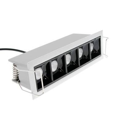 Proyector LED - LINJA 5, IP44, regulable 5x2W, blanco/negro, CRI91, 4000K