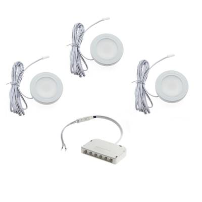 Juego de iluminación para muebles LUMO con tres focos.