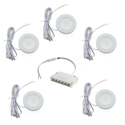 Luminaria para muebles, LUMO 5x1W, regulable, IP44