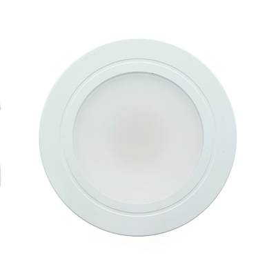 Plafón LED, redondo y blanco con cubierta plana esmerilada; ideal para soluciones de iluminación domésticas modernas. Eficiencia energética y diseño elegante.