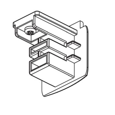 dibujo lineal en 3D de una escultura geométrica con rectángulos entrelazados, que muestra un diseño moderno para inspirarse en la iluminación LED.
