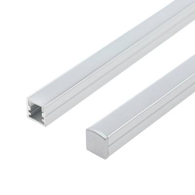 Perfil de aluminio para tira led SOLO MINI, 3 m, montaje en superficie, aluminio cepillado