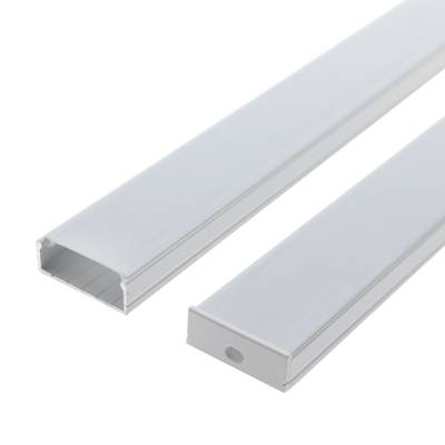 Perfil rectangular de aluminio SLIM 2 para tira led, 3 m, montaje en superficie, blanco