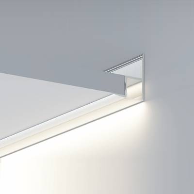 Plafón LED empotrable minimalista, iluminación de borde blanco suave, resplandor ambiental, iluminación moderna para el hogar, diseño de bajo consumo.