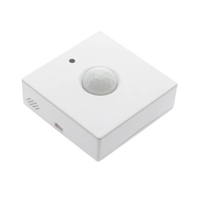 Detector de movimiento LED cuadrado blanco con lente de burbuja e indicador redondo, ideal para soluciones de iluminación inteligentes en su hogar u oficina.