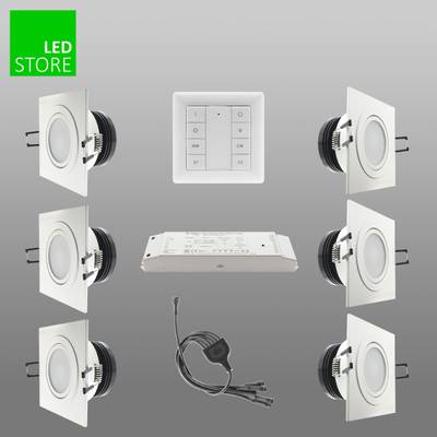 SQ033 CCT LED downlight 6 pcs SETTI con botón de control inalámbrico