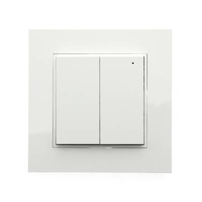 Dimmer LED inalámbrico - VaLO Zigbee, pulsador vertical de 2 piezas, blanco
