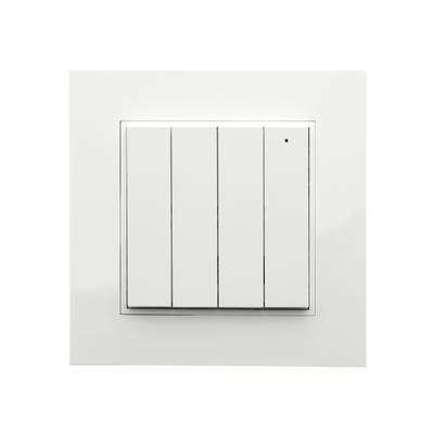 Dimmer LED inalámbrico - VaLO Zigbee, pulsador vertical de 4 piezas, blanco