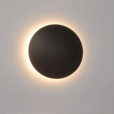 LÁMPARA DE PARED LED ECLIPSE 15 cm, temperatura de color regulable, regulable, 10W, CRI85, IP21, negro mate