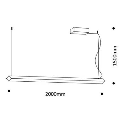 Lámpara colgante LED de oficina - WIRE, blanco mate, 42W, 4000K
