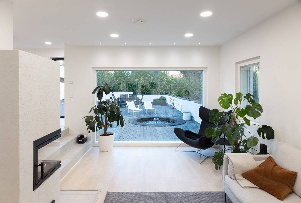 En el salón se ha optado por un tono de luz de 4000 Kelvin. ©LedStore