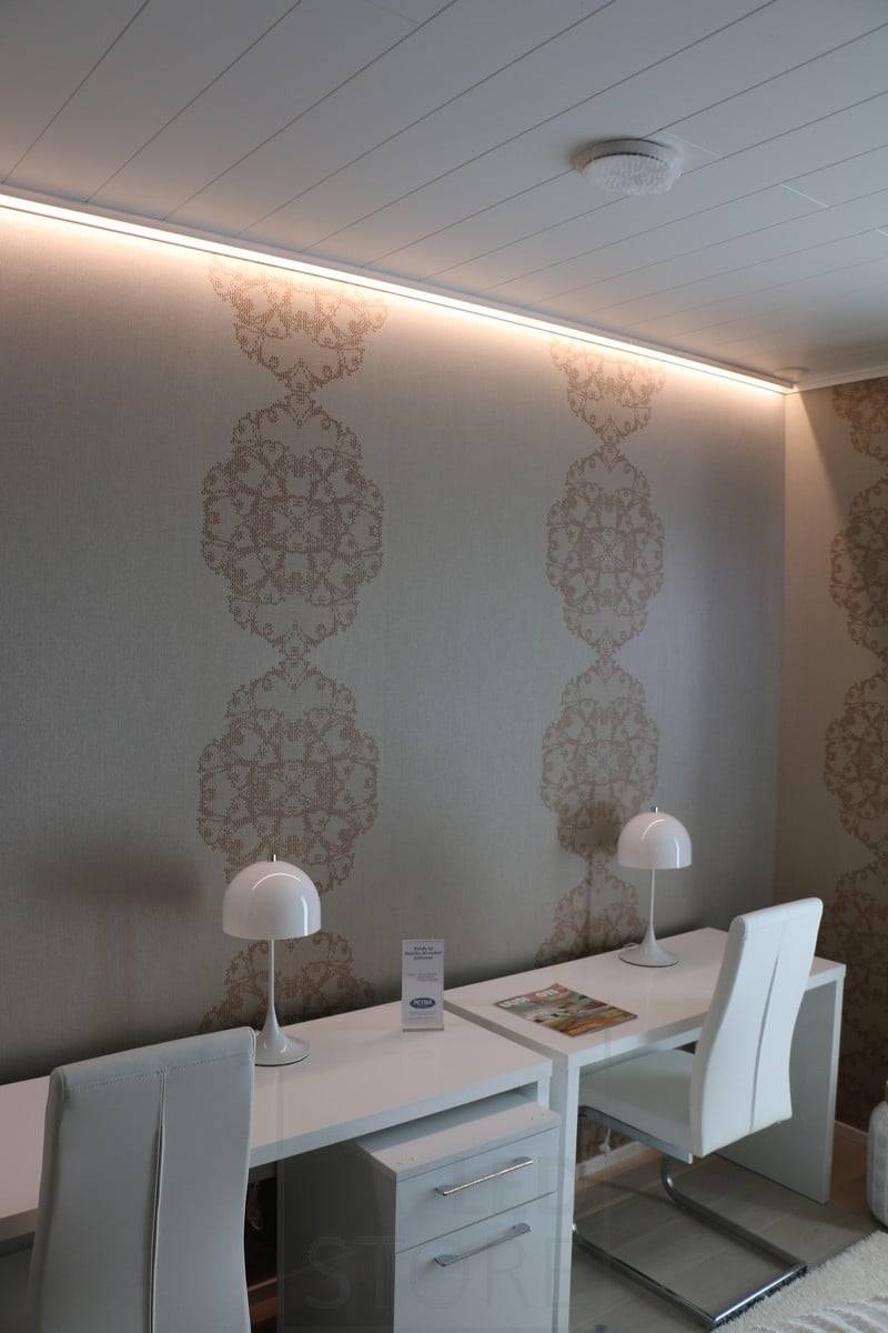 Feria de la vivienda 2015: cinta led tras moldura de 30mm. Ledstore.fi