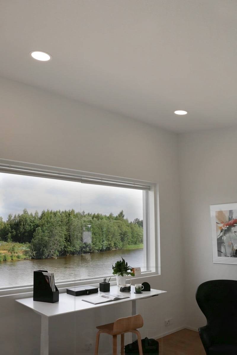 Feria de la Vivienda 2018: plafón de techo led en un dormitorio. Ledstore.fi