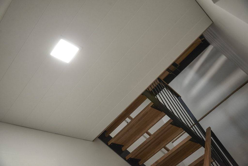 Logotipo de LED STORE en un cuadrado blanco sobre fondo verde que destaca las soluciones de iluminación energéticamente eficientes y respetuosas con el medio ambiente.