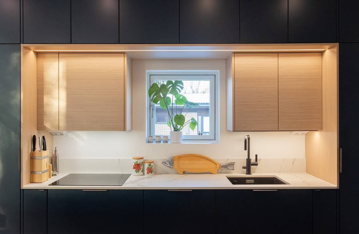 Iluminación de encimeras de cocina con tira led.