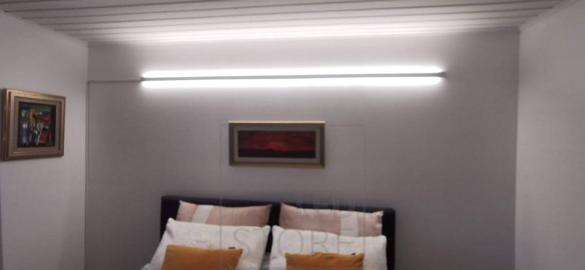 INDIRECT 2 perfil LED bidireccional en el dormitorio. Ledstore.fi