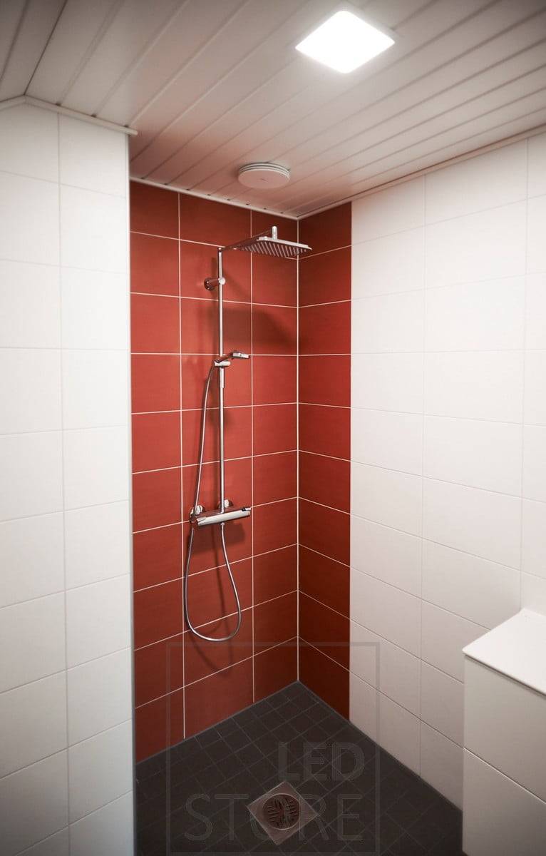Iluminación de baño con panel led. La versatilidad del panel de leds se ve incrementada por el hecho de que las luces de panel de leds de LedStore son resistentes a la humedad (IP44 e IP54) y regulables. Ledstore.fi