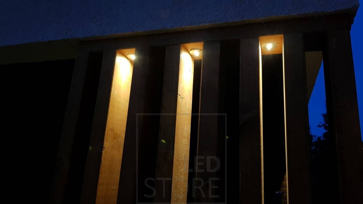 focos de 1 vatio que iluminan entre los bordes y resaltan los detalles. Ledstore.fi