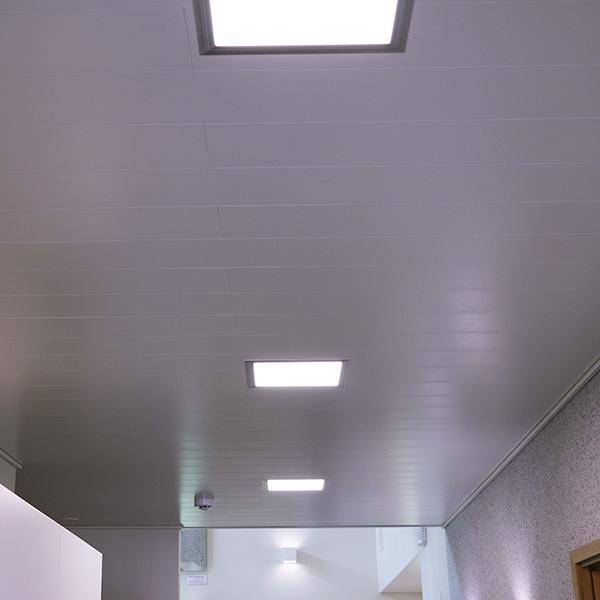 Logotipo de una tienda de iluminación LED: un cuadrado blanco sobre fondo verde con "LED STORE" en negrita y en blanco, que representa soluciones de iluminación ecológicas.