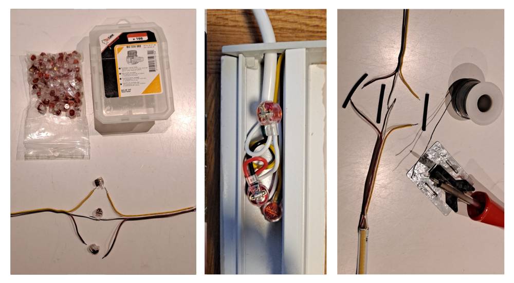 Conexión de cables con conectores de compresión o soldadores