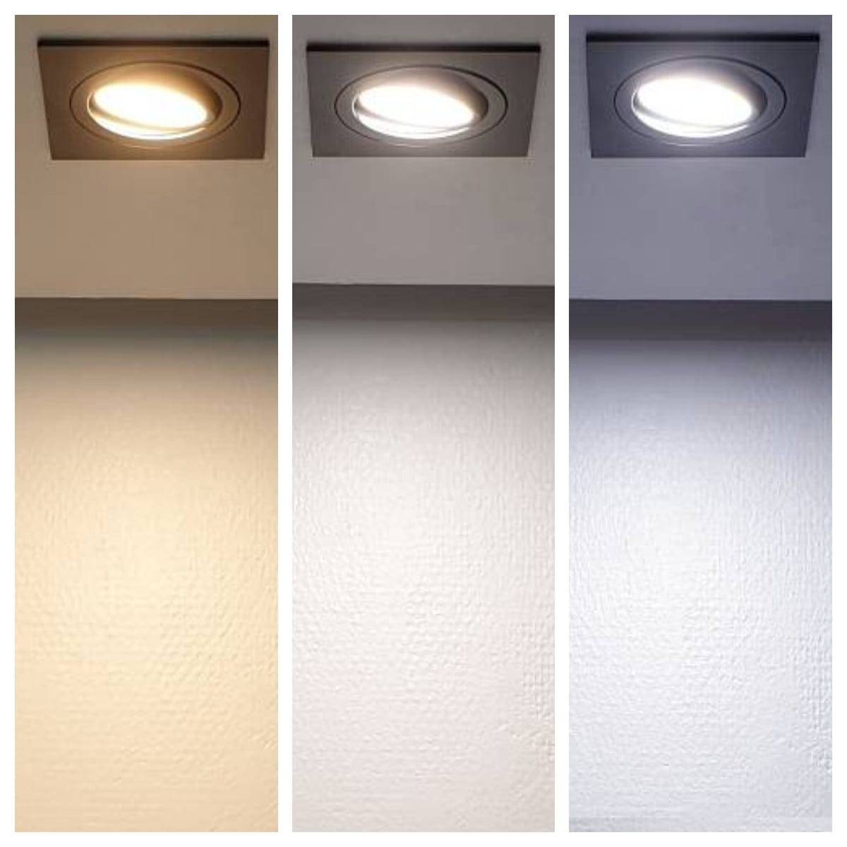 Luminaria negra regulable en temperatura.
