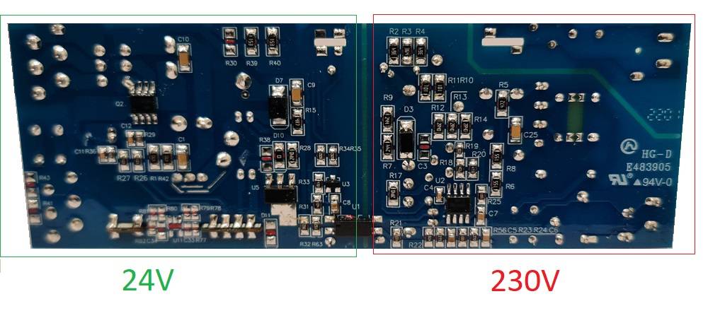 Fuente de alimentación aislada, transformador led