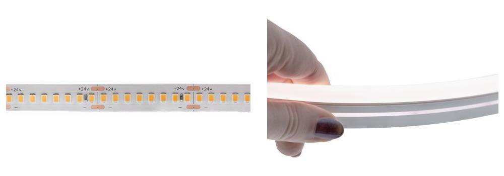 Tiras led IP65 con distintos revestimientos. Un revestimiento demasiado denso tendrá un efecto negativo en la duración de la tira led.
