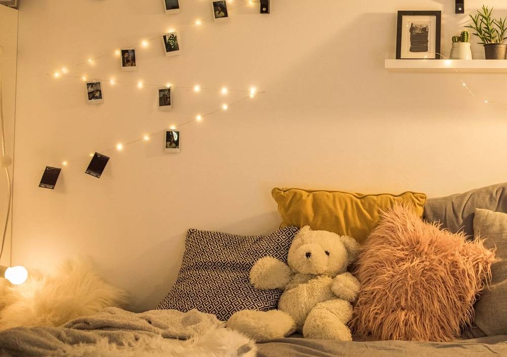 Luces de Navidad en la habitación de los niños todo el año