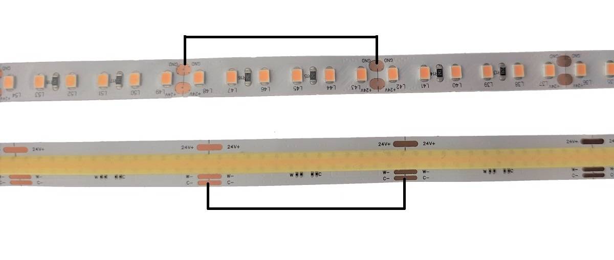 Circuitos led con tira de luz led