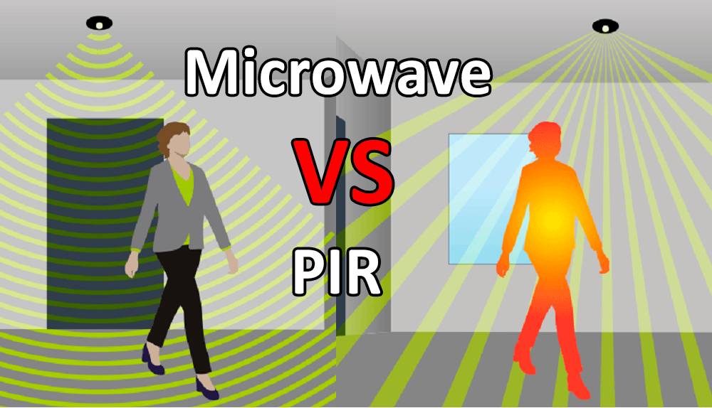 ¿Cuál es la diferencia entre un sensor de microondas y un sensor PIR?