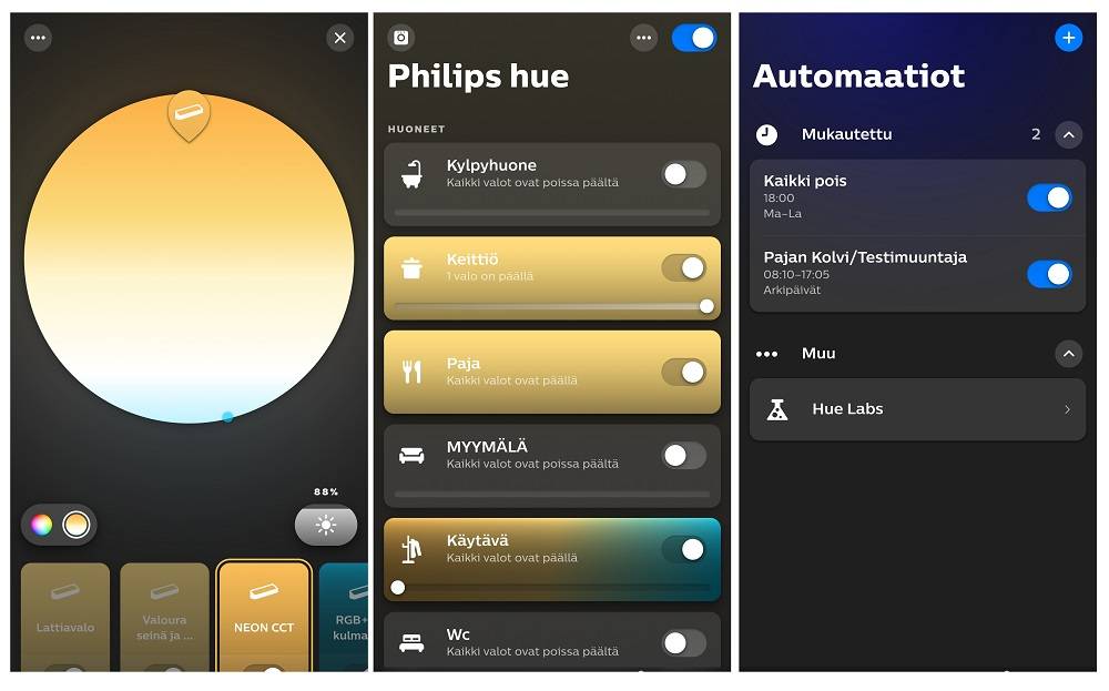 La iluminación inteligente Philips HUE ajusta las temperaturas