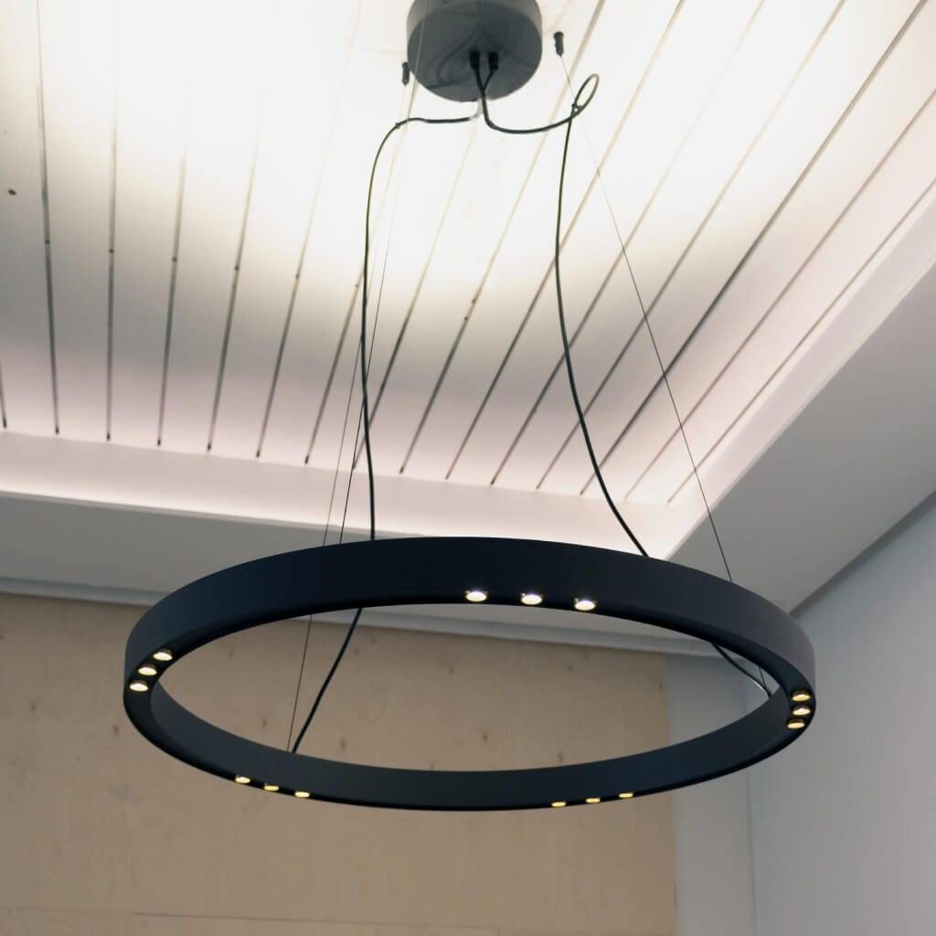 Rueda LED lámpara de techo de latón negro LedStore.fi