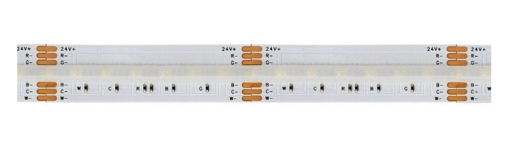 Primer plano de la cinta de leds RGBCCT