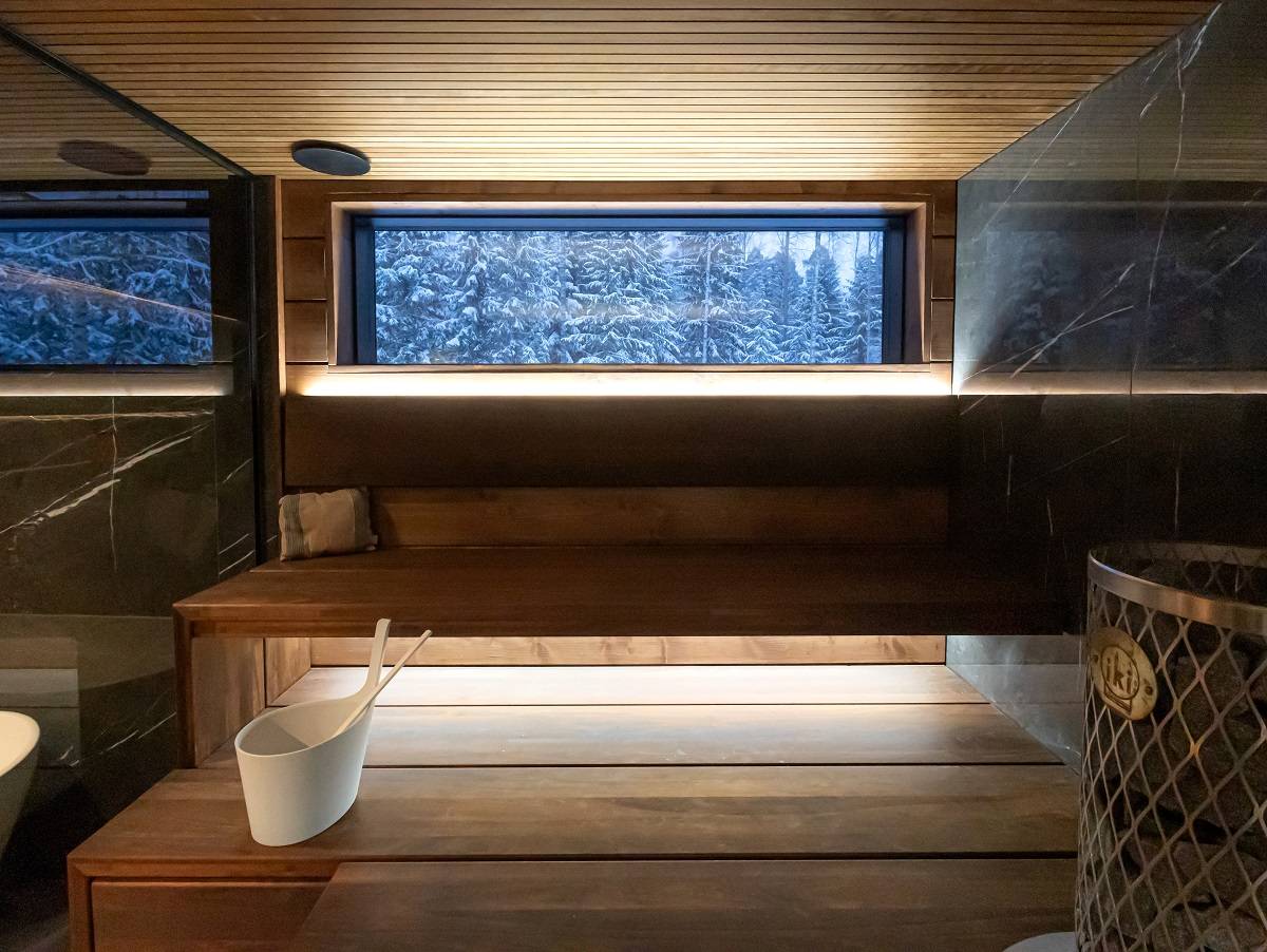 Iluminación de sauna con tira led