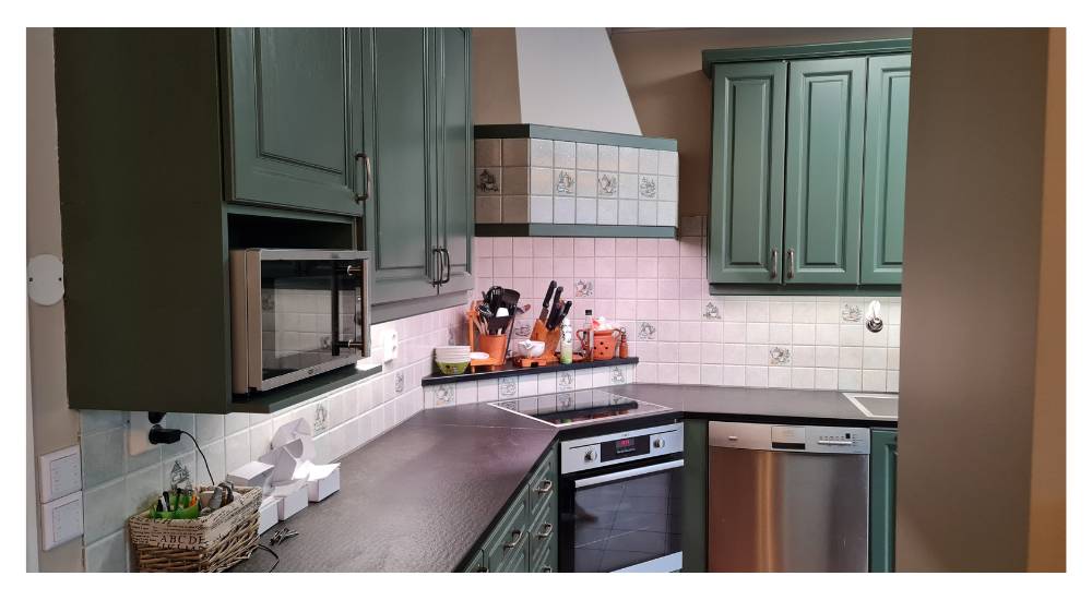 Iluminación renovada de la encimera de la cocina
