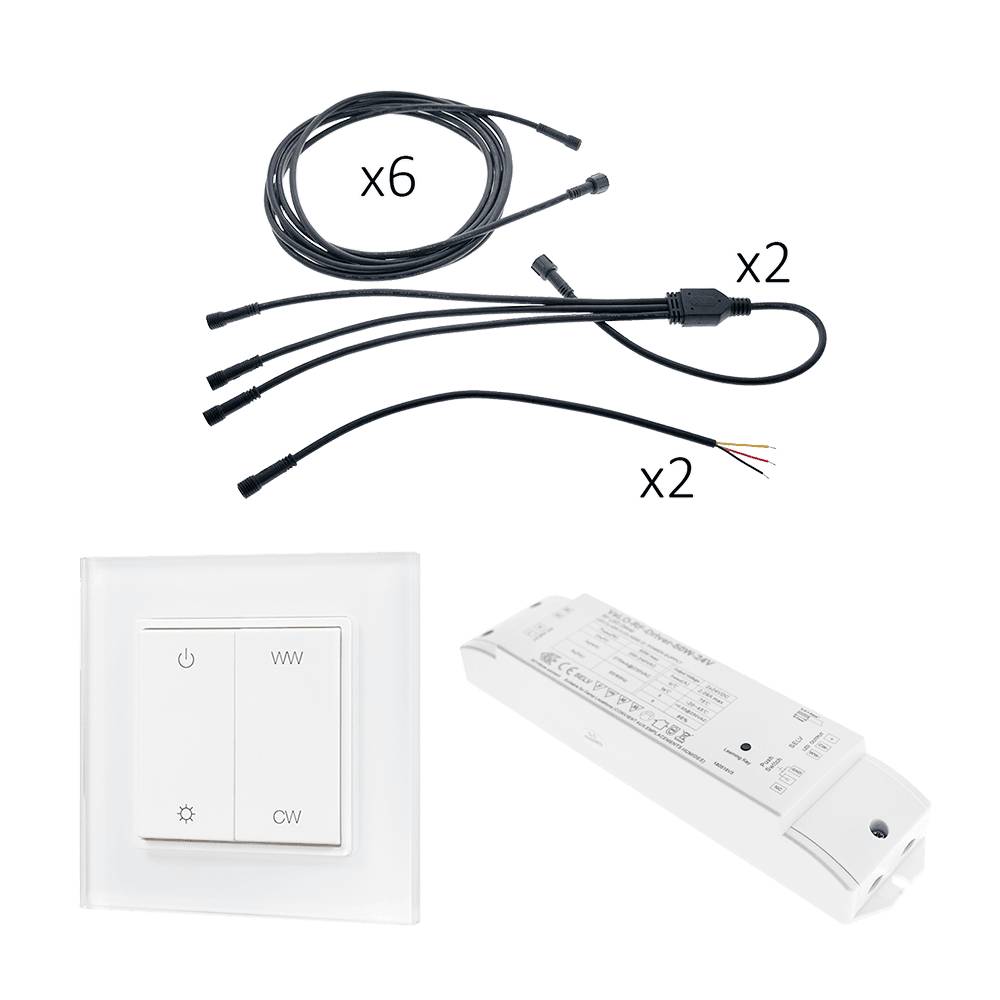 Los focos se pueden controlar mediante controladores Zigbee inalámbricos.