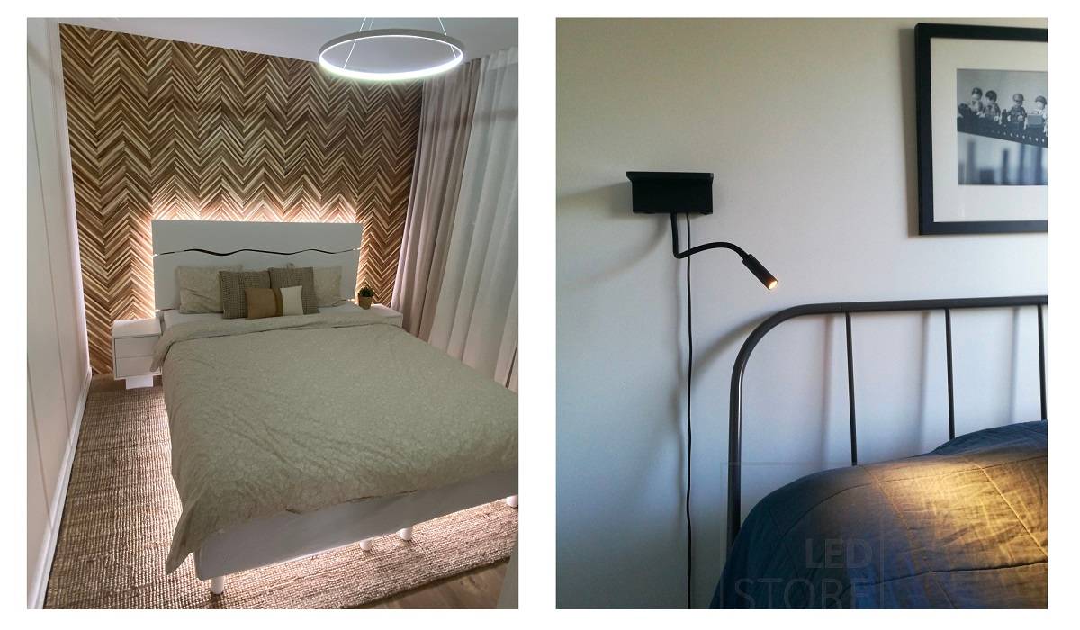 La iluminación de la cama en el dormitorio forma parte del diseño de iluminación del dormitorio