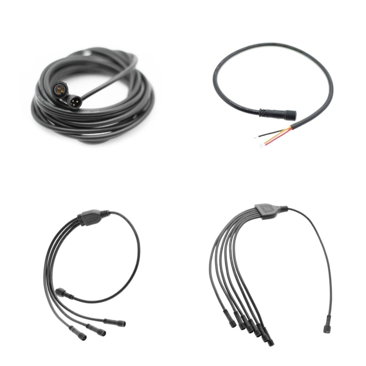 Instalación Zigbee de concentradores de cableado y cables de conexión regulables en temperatura de color.