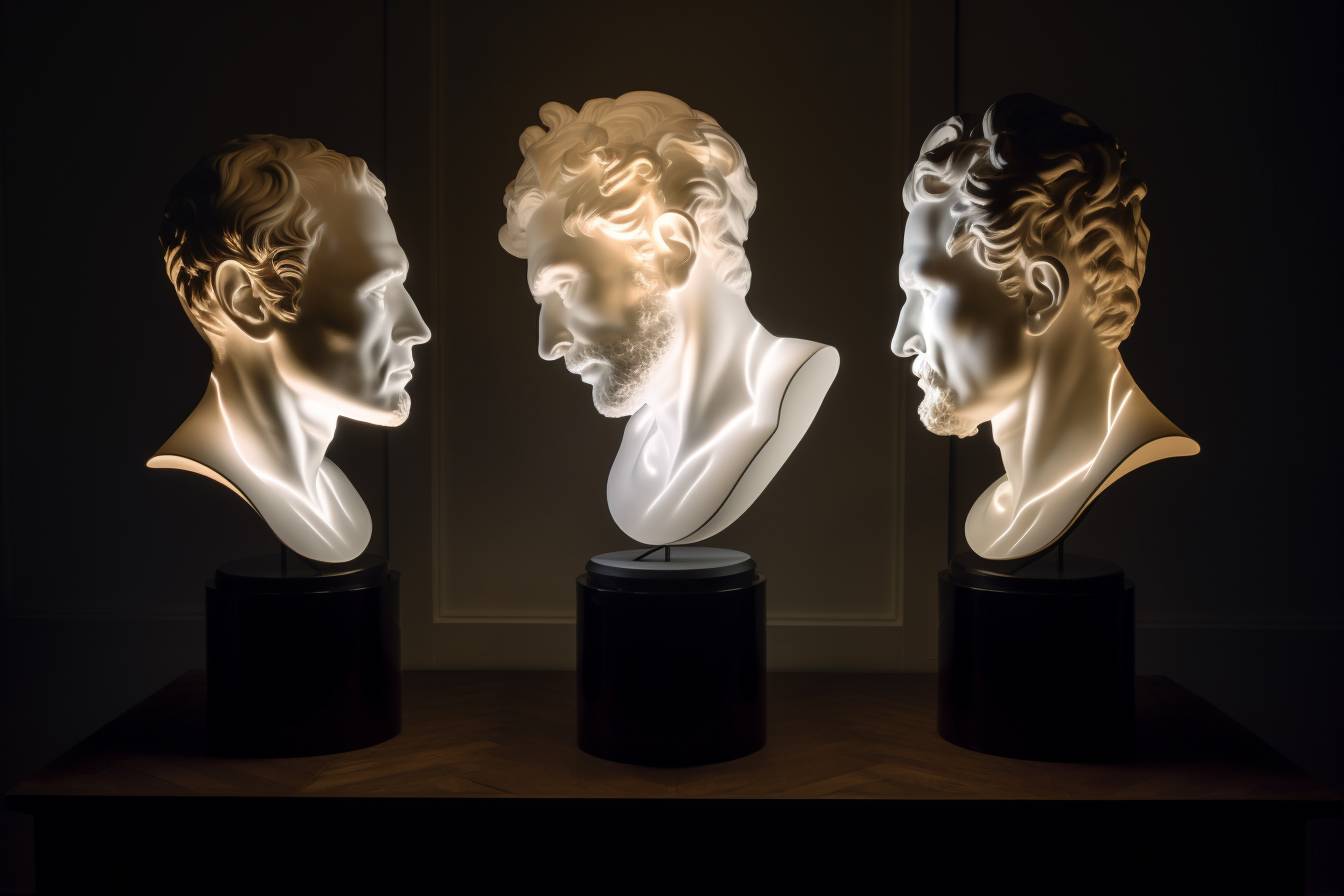 Uso de Iluminación Led en el Arte - Estatuas iluminadas