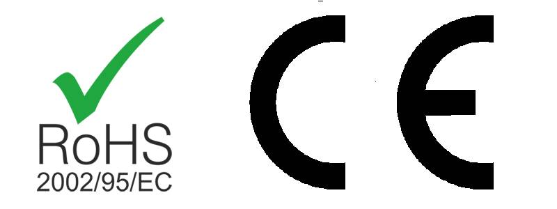 Tubo led con logotipo RoHS y CE