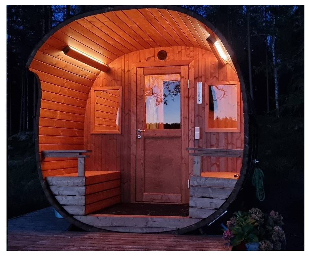 Sauna de barril - Luces led para cabaña