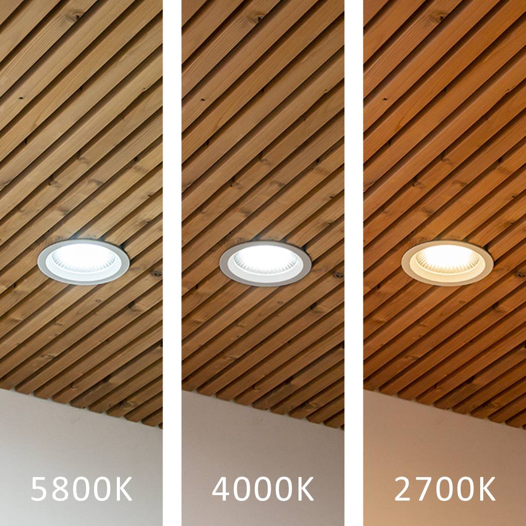 Emisor profundo EYE en tira de techo con control continuo de la temperatura de color (CCT). Ledstore.fi